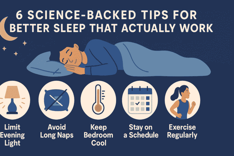 A person peacefully sleeping in a cool, dark room with subtle scientific-themed elements. This image represents effective sleep quality improvement.