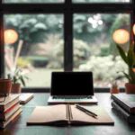 Person meditating in a peaceful setting with focus icons overlayed, symbolizing improved mental concentration and clarity