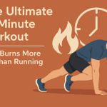 Man doing high-intensity interval training at home – 15-minute HIIT workout for fast fat loss